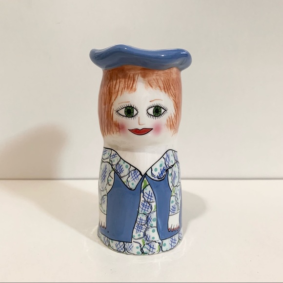 Vintage glazed ceramic woman vase - Picture 11 of 14